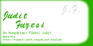 judit fuzesi business card