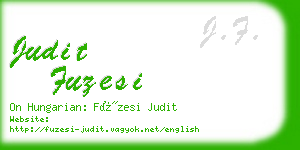 judit fuzesi business card
